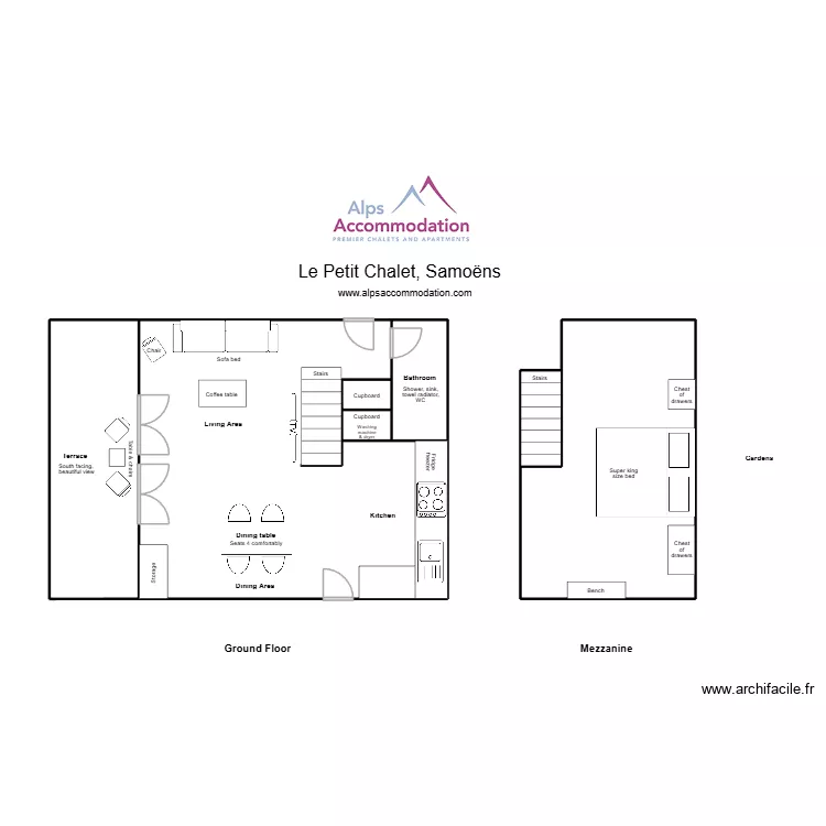 Petit Chalet. Plan de 0 pièce et 0 m2