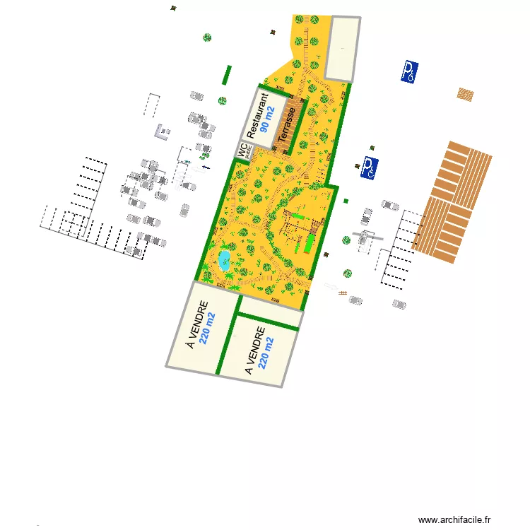 jardin RESTO PARC. Plan de 