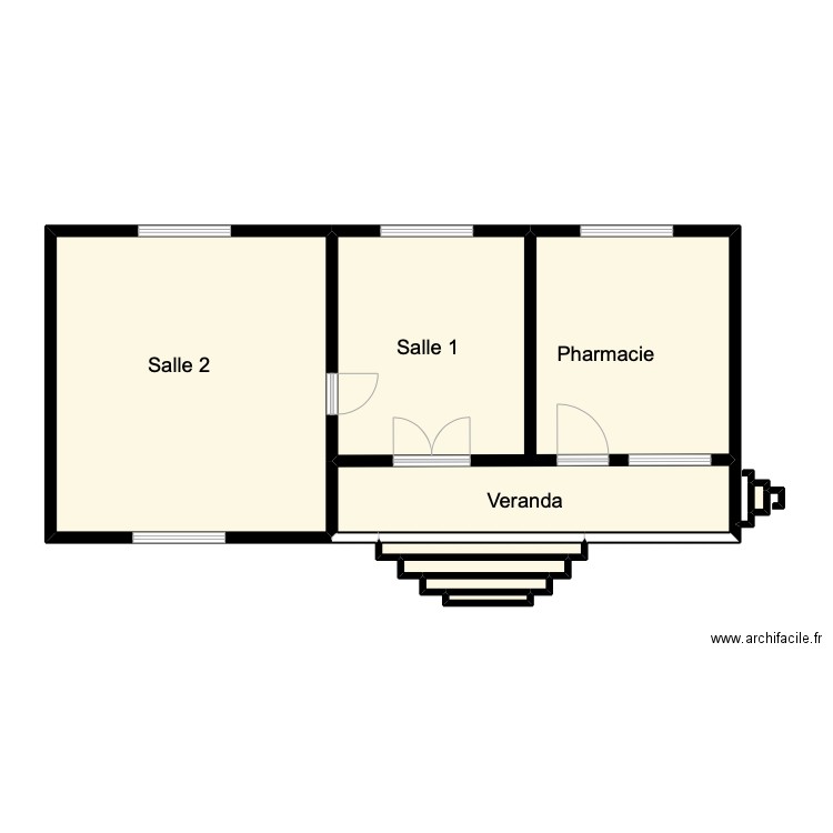 Bâtiment CS DRE. Plan de 8 pièces et 76 m2