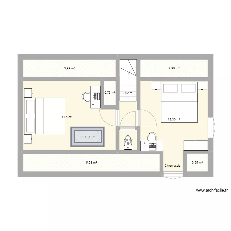 Habitation nord &eacute;tage partag&eacute; 061024. Plan de 