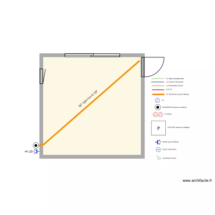 FABIEN vehicule electrique. Plan de 1  et 16 m²