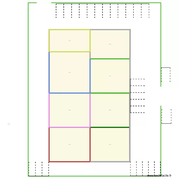 thorigny. Plan de 8  et 1312 m²