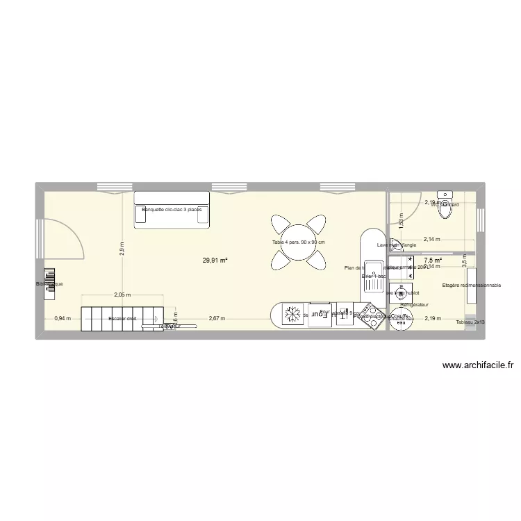 REZ DE CHAUSSEE MARIE PAULE. Plan de 2 et 37 m² REZ DE CHAUSSEE MARIE PAULE. Plan de 2 et 37 m²