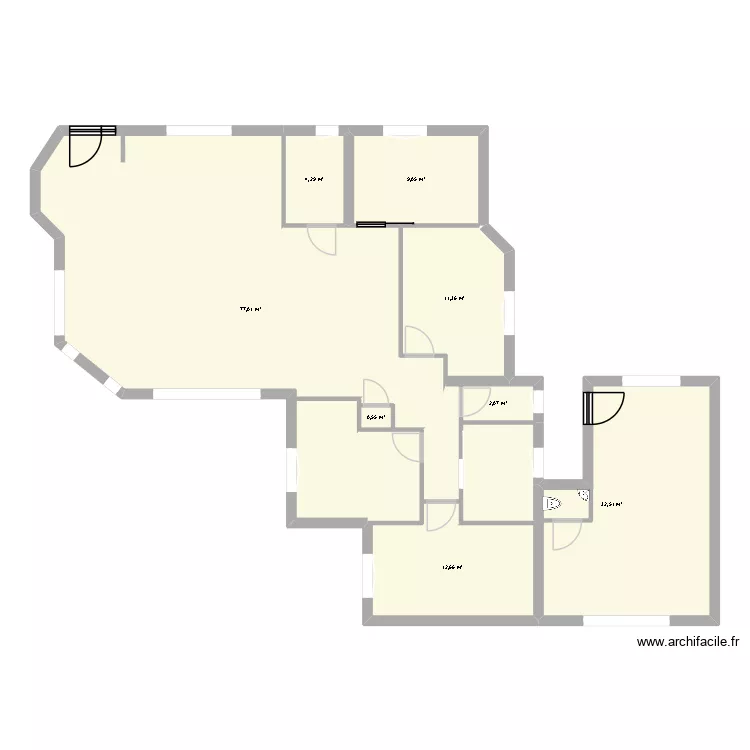 maison 2bis. Plan de 8  et 150 m²