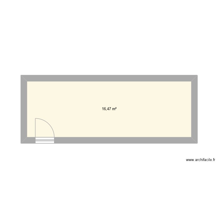 LOCAL 2. Plan de 1 pièce et 16 m2