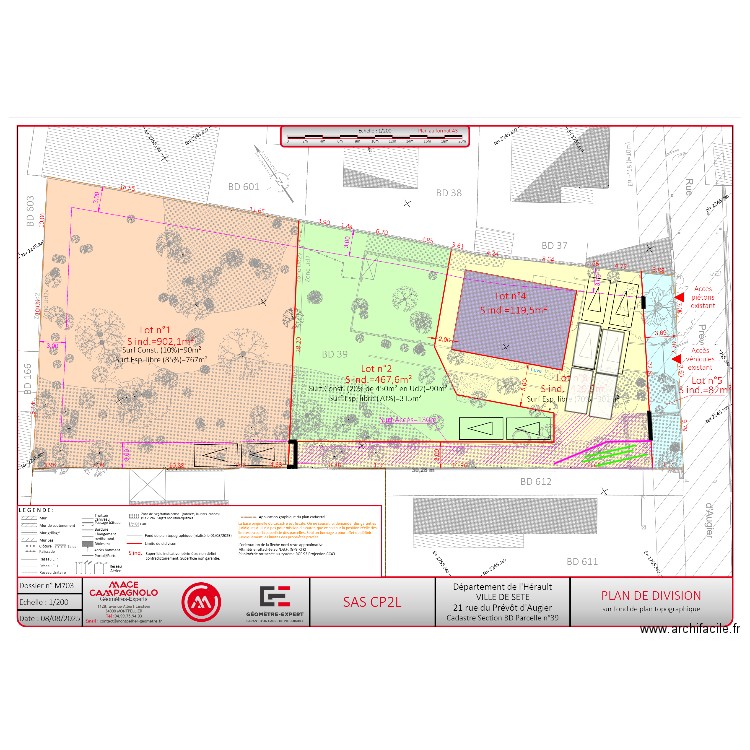 Plan Sète pour Arnaud V2. Plan de 0 pièce et 0 m2