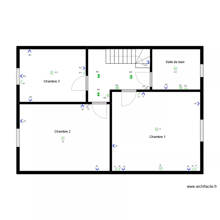 etage 1eric. Plan de 