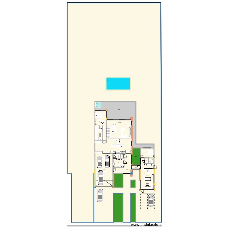 Plan villa 3 (Grand terrain). Plan de 23 pièces et -1535 m2