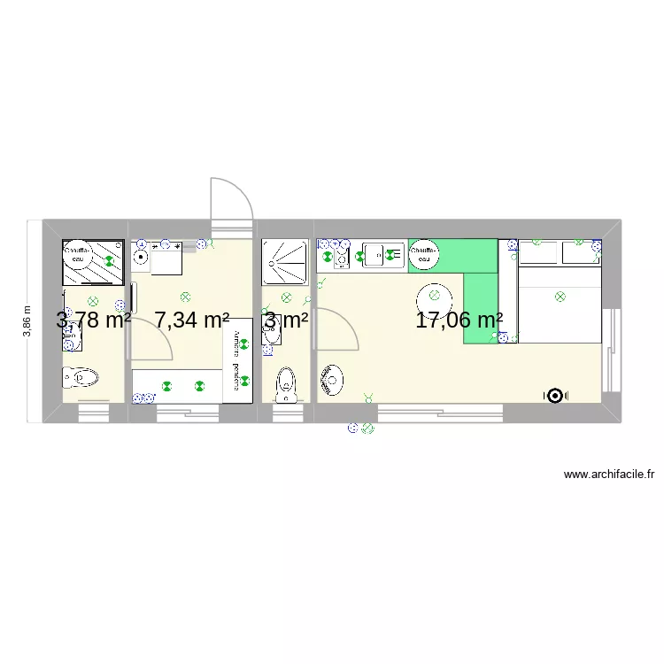 DP Taillefer 2. Plan de 4  et 31 m²