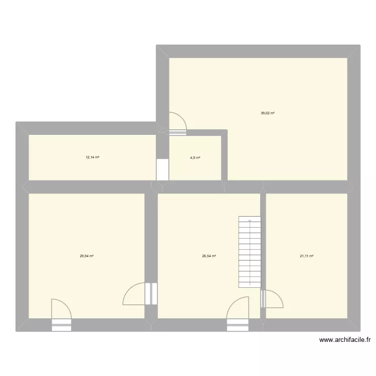 Maison Combe Longue. Plan de 6  et 134 m²