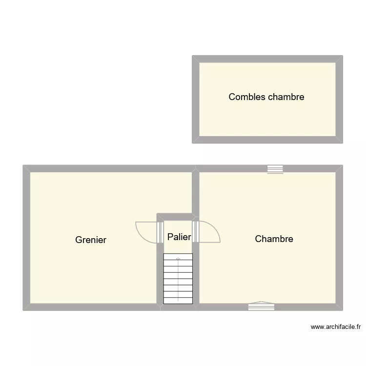 renaudat etage. Plan de 4  et 69 m²