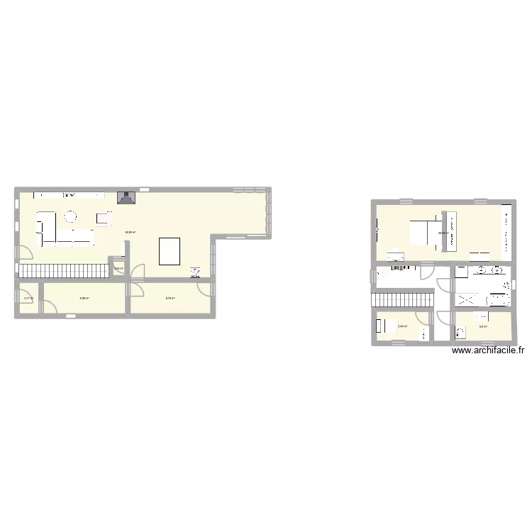 Maison 2.0. Plan de 8  et 123 m²