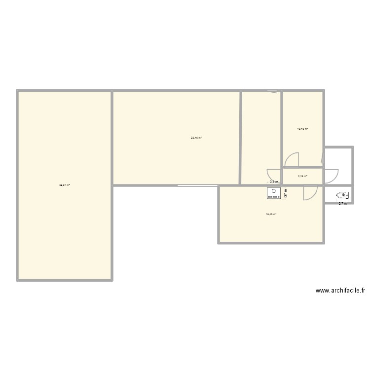 plan1 lolobio. Plan de 5 pièces et 143 m2