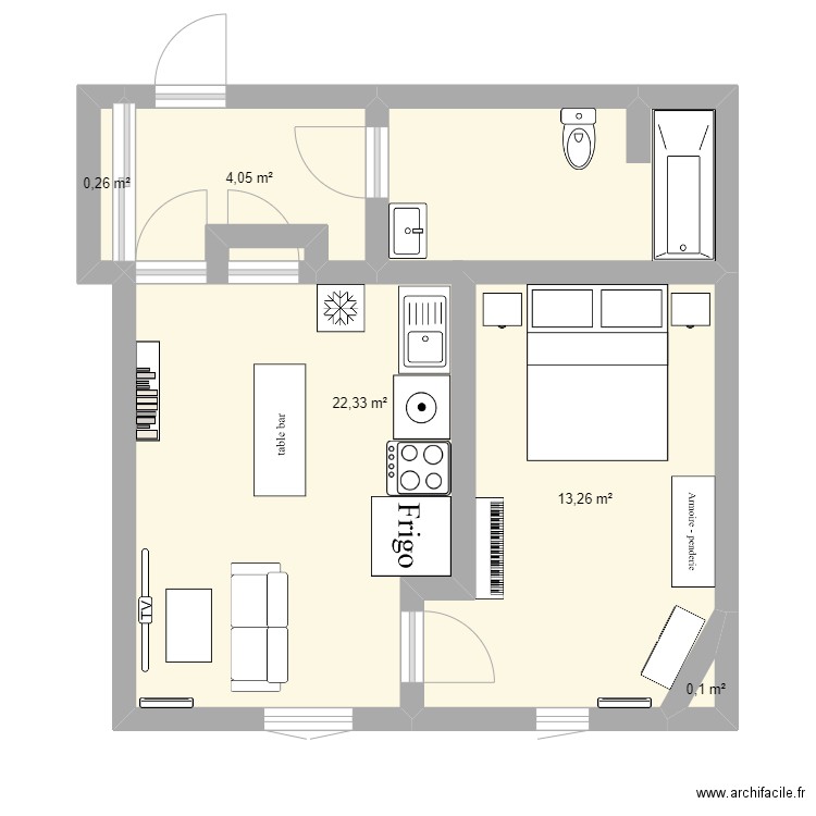Plan Nouvelle appart . Plan de 0 pièce et 0 m2