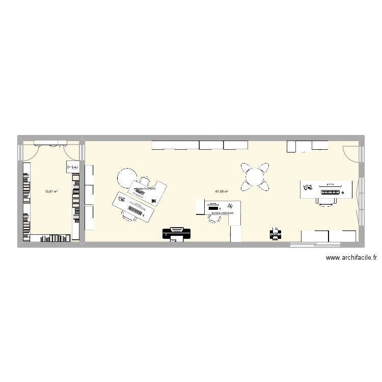 plan renove. Plan de 2 pièces et 82 m2