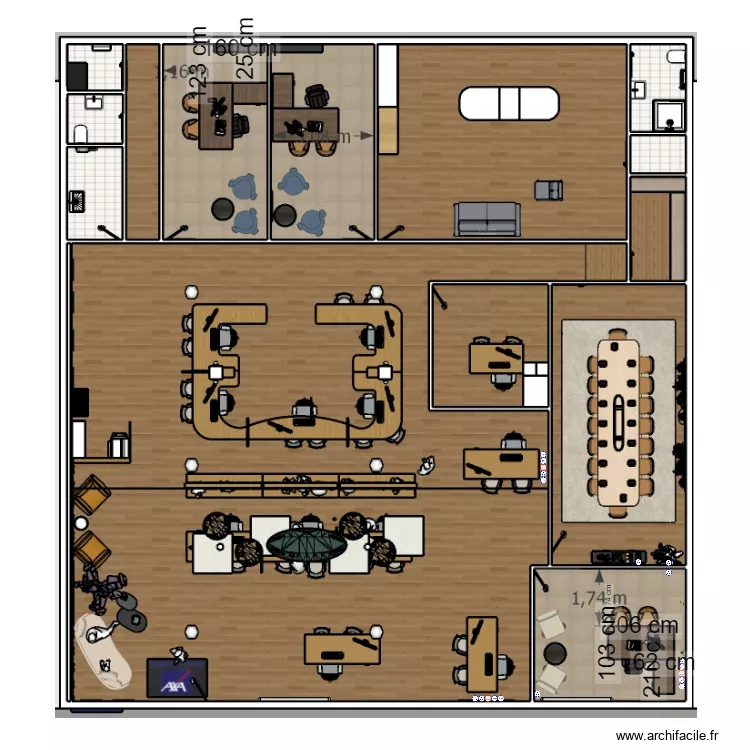 Placement prise. Plan de 