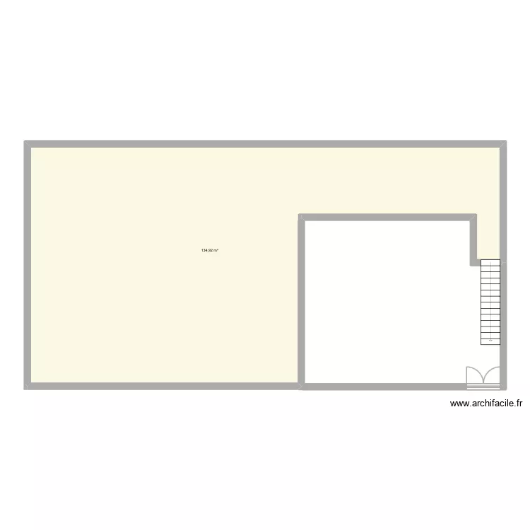 2eme etage. Plan de 1 Pièce et 135 m² 2eme etage. Plan de 1 Pièce et 135 m²