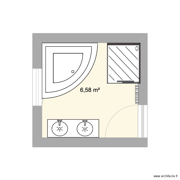 Baignoire d'angle. Plan de 0 pièce et 0 m2