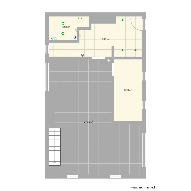 mick maison. Plan de 4 pièces et 69 m2