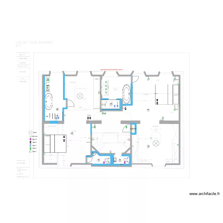ECLAIRAGE/ PLAFOND 1ER OK. Plan de 1 et 0 m² ECLAIRAGE/ PLAFOND 1ER OK. Plan de 1 et 0 m²