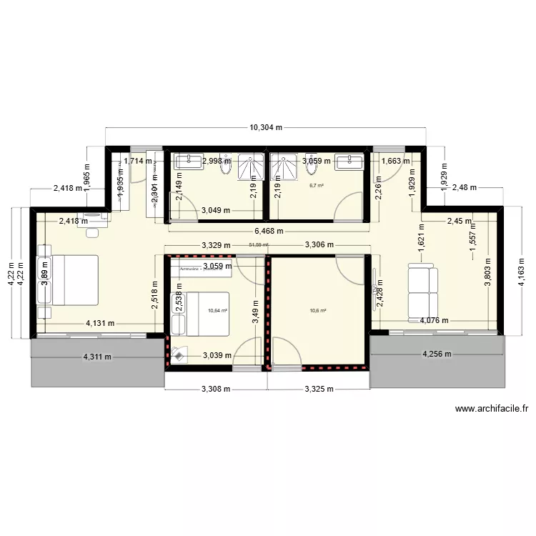 PLAN KAVIGNY 2. Plan de 4  et 80 m²