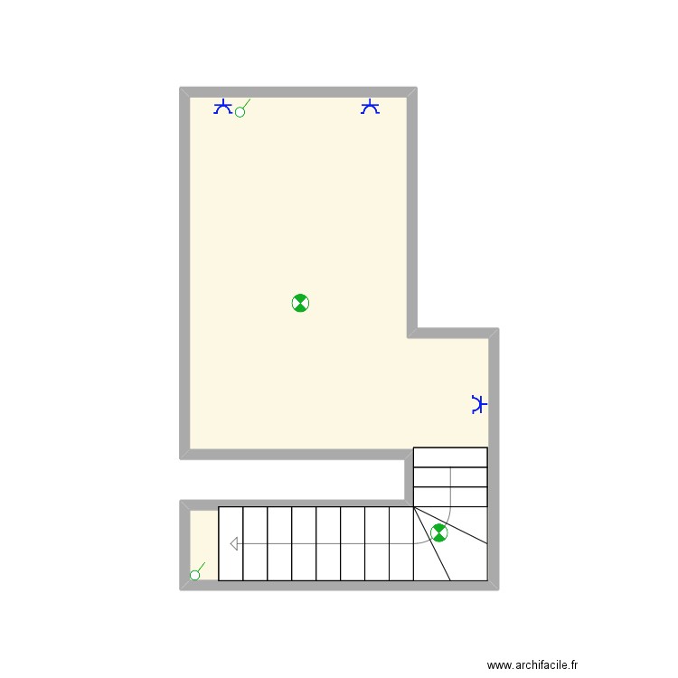 Gaurat. Plan de 1 pièce et 13 m2