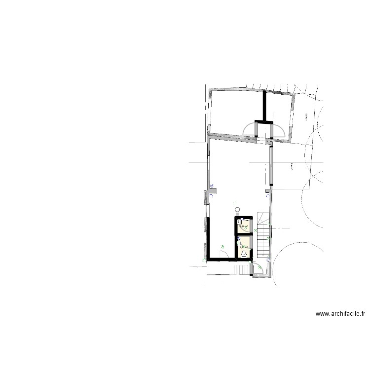 maison rdc nieder 2. Plan de 2 pièces et 2 m2