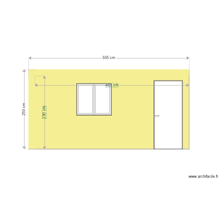 Façade cabanon vue cote terrasse. Plan de 1 pièce et 11 m2