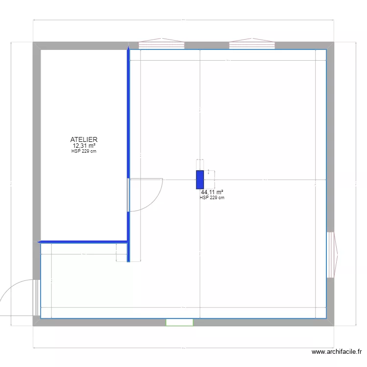 24-06-03-plan-existant-sous-sol-romans. Plan de 