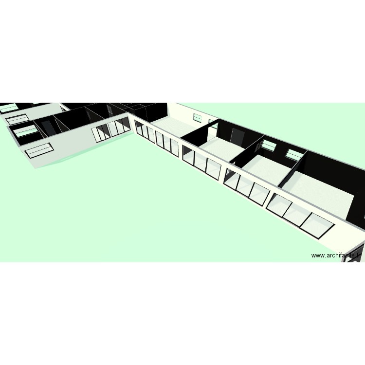 House Builder 1 Floor 2. Plan de 38 pièces et 740 m2