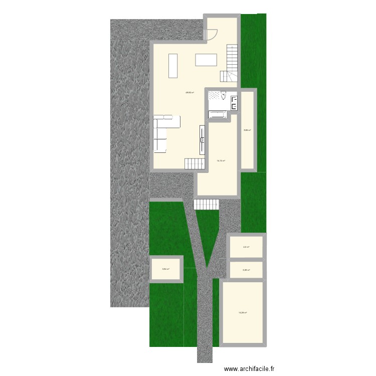 maison. Plan de 7 pièces et 95 m2