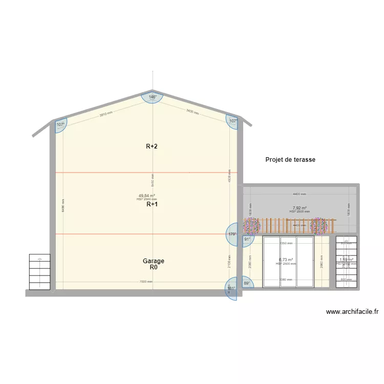 Plan de Coupe avec Extension22. Plan de 
