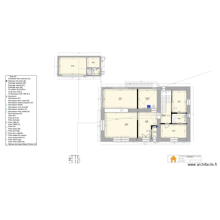 alex prjet def n°decembre. Plan de 27 pièces et 272 m2