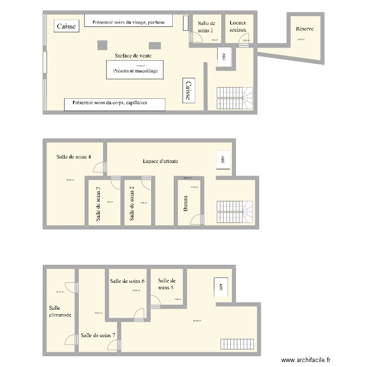 Y.R.. Plan de 14 pièces et 326 m2