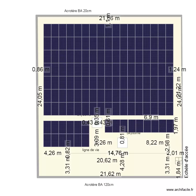Toiture Banque Populaire 2x36K. Plan de Toiture Banque Populaire 2x36K. Plan de