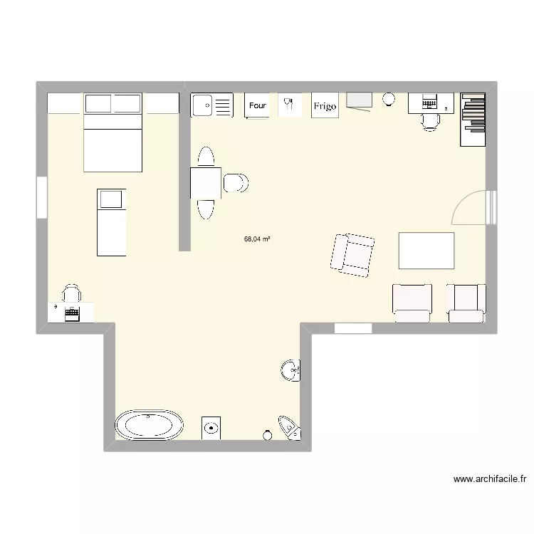 studio mila. Plan de 