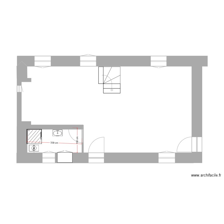 secteur entrée. Plan de 0 pièce et 0 m2