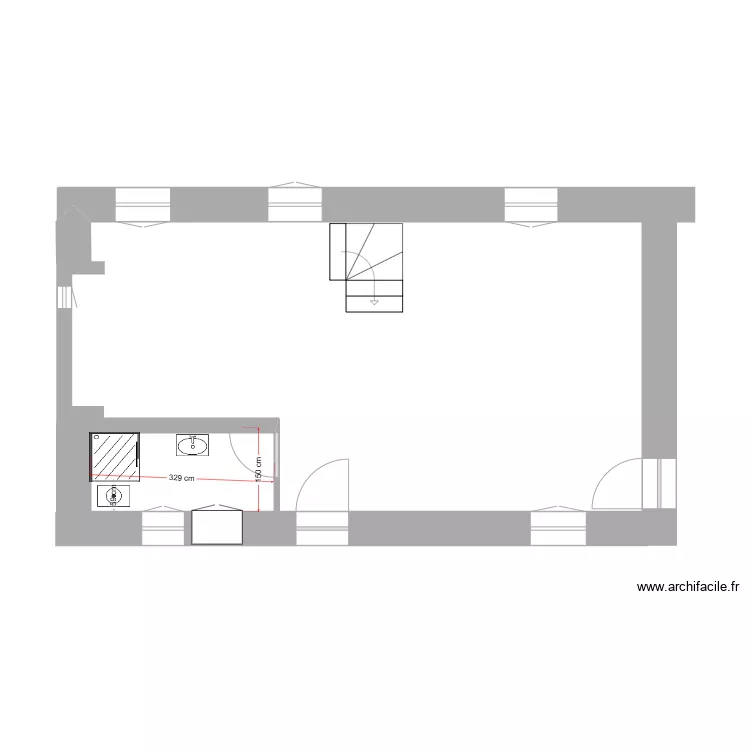 secteur entr&eacute;e. Plan de 