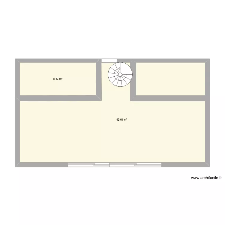 Dadpan. Plan de 2  et 58 m²