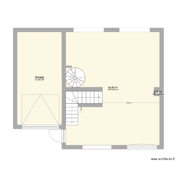 Magnolia RDC - base. Plan de 2 pièces et 62 m2