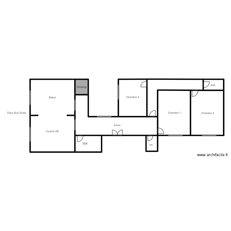 Plan ROUSSEAU 2. Plan de 9 pièces et 198 m2