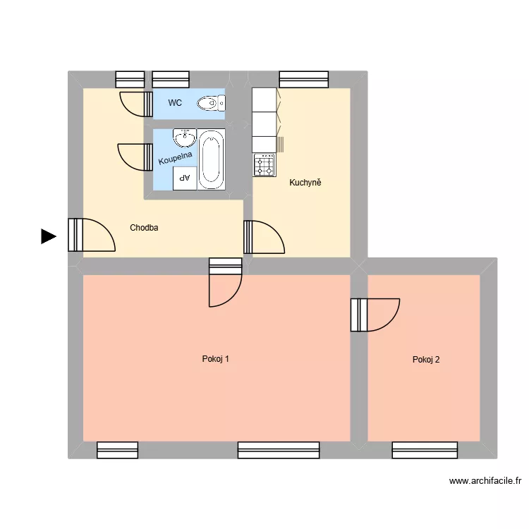 Na N&aacute;břež&iacute; 105, byt 2. Plan de 12  et 185 m²