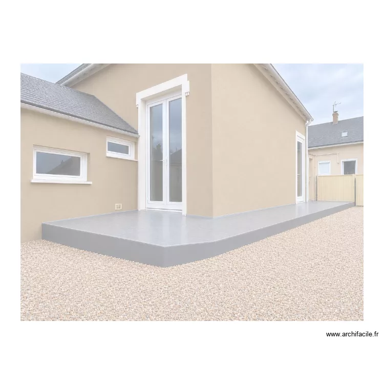 PLAN COTE MAISON AVEC RAMPE. Plan de 