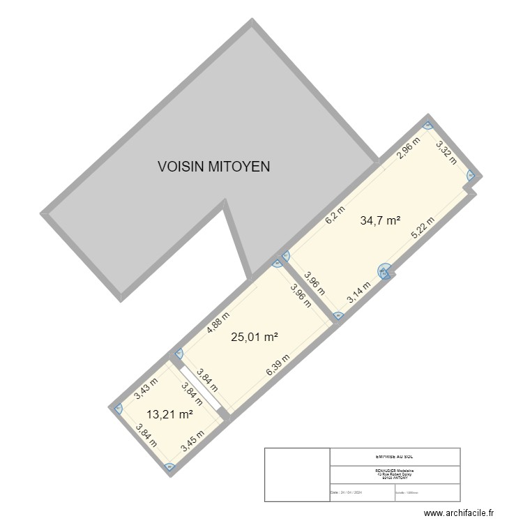 PLANS RENAUDIER Madeleine . Plan de 6 pièces et 317 m2