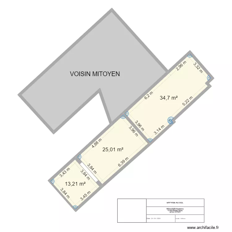 PLANS RENAUDIER Madeleine . Plan de 