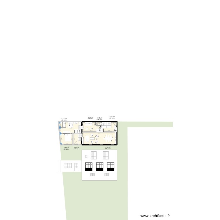Léon renault 3. Plan de 12 pièces et 177 m2