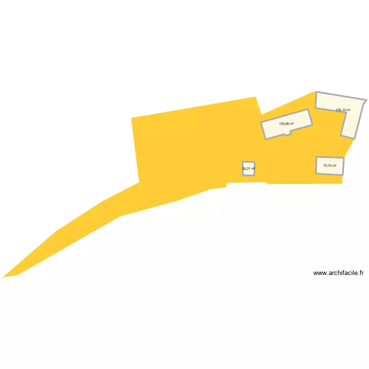 cadastre Banios. Plan de 4  et 410 m²