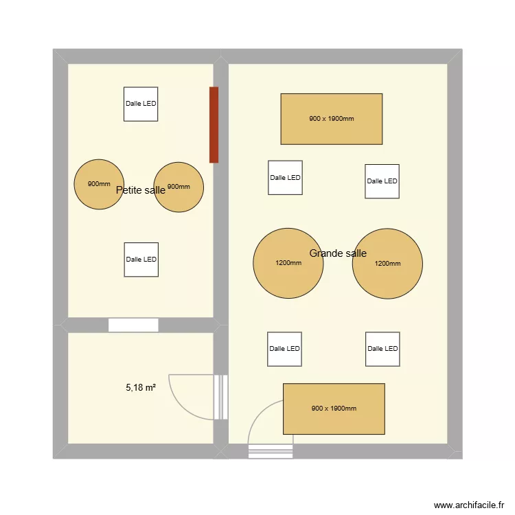 Les Mureaux. Plan de 3 pièces et 43 m²