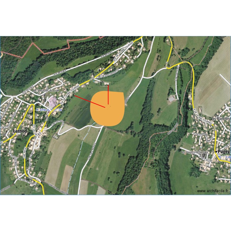 COMBARDS implantation. Plan de 1 pièce et 842 m2