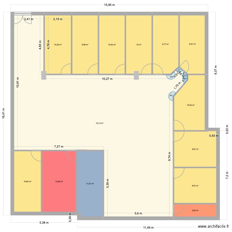 SHARP PHYSIO PARIS 20. Plan de 14 pièces et 250 m2
